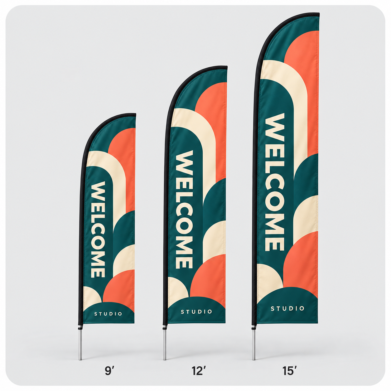 Premium Custom Straight Feather Flag