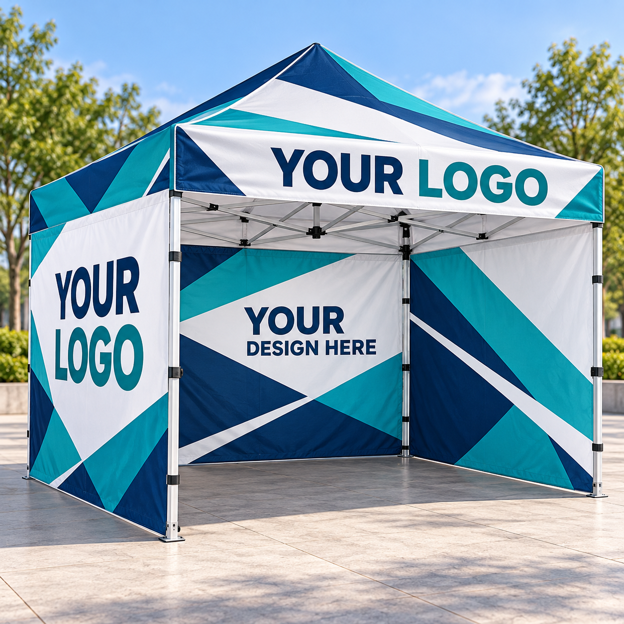 10' � 10' Premium Aluminum Canopy Kit with 3 Full Walls