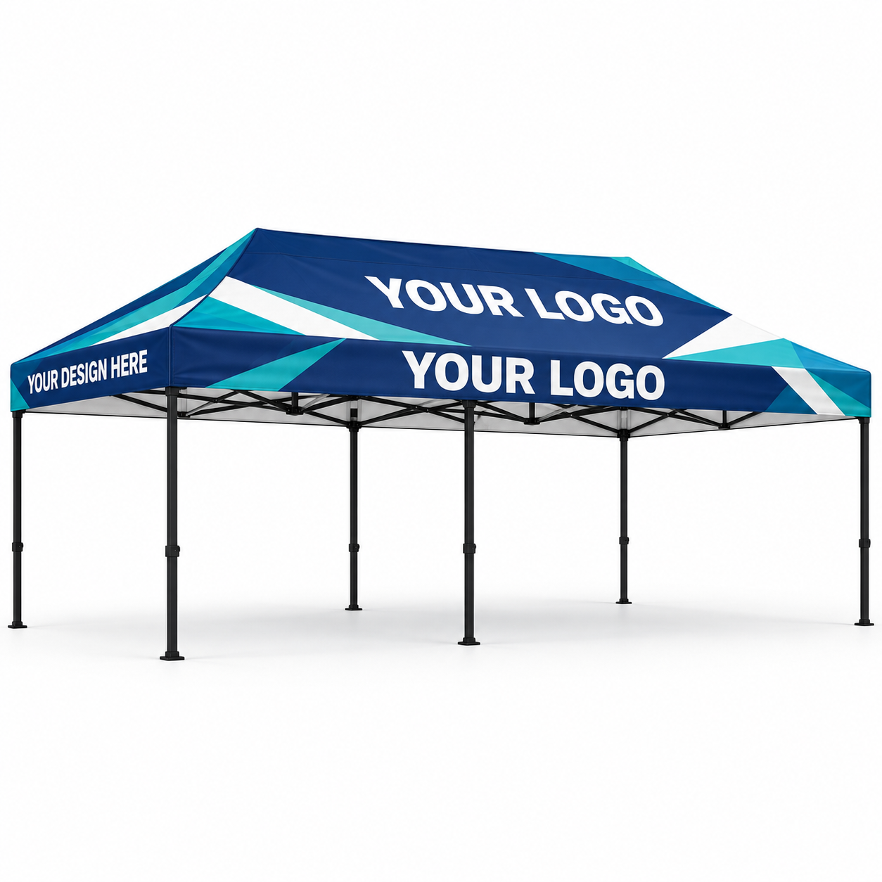Custom 10' × 20' Premium Canopy Kit — Black Frame